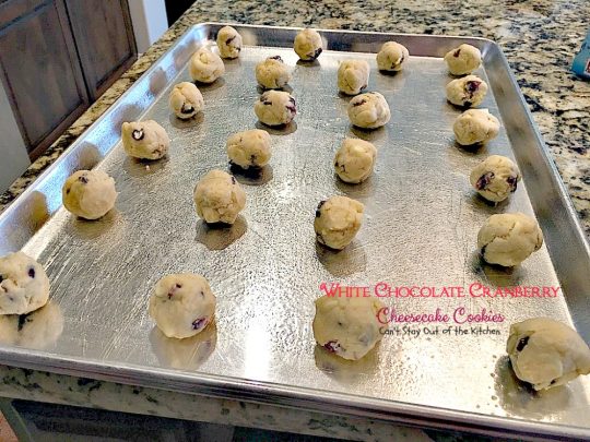 White Chocolate Cranberry Cheesecake Cookies | Can't Stay Out of the Kitchen | #Subway copycat recipe. #cheesecake pudding mix takes these scrumptious #cookies to the next level. They are sensational! #whitechocolate #craisins #dessert