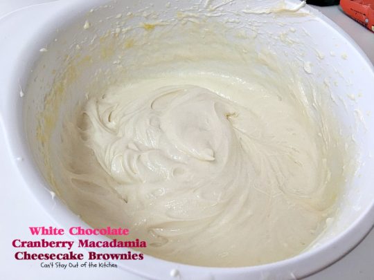 White Chocolate Cranberry Macadamia Cheesecake Brownies | Can't Stay Out of the Kitchen |we love these spectacular #brownies. They have a delectable #cheesecake layer in the middle & they're perfect for #tailgating parties. #chocolate #dessert #cranberries 