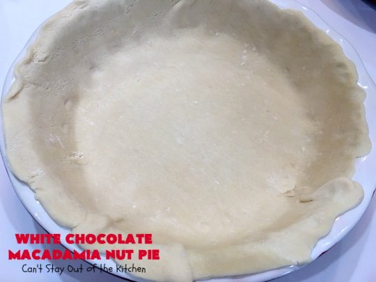 White Chocolate Macadamia Nut Pie | Can't Stay Out of the Kitchen | this rich, decadent, heavenly #pie will have you drooling from the first bite! It's a fantastic #dessert for the #holidays. It's filled with #MacadamiaNuts & #WhiteChocolateChips. Spectacular doesn't even begin to adequately describe this amazing #ChocolatePie. #WhiteChocolateMacadamiaNutPie #HolidayDessert