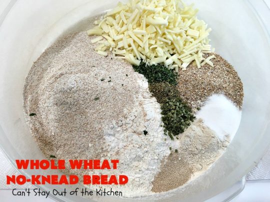 Whole Wheat No-Knead Bread | Can't Stay Out of the Kitchen | fantastic #NoKneadBread using #WheatFlour, #ProvoloneCheese & #SevenGrainCereal. Incredibly easy #HomemadeBread #recipe. #bread #ArtisanBread