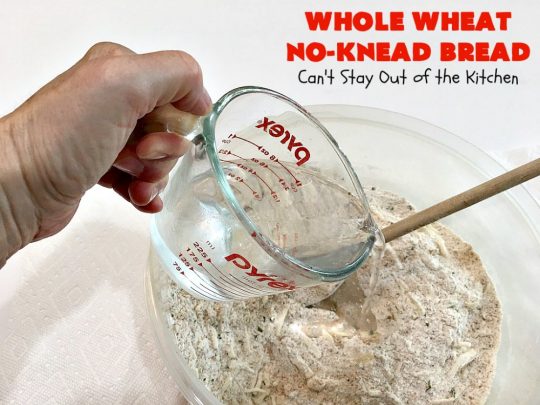 Whole Wheat No-Knead Bread | Can't Stay Out of the Kitchen | fantastic #NoKneadBread using #WheatFlour, #ProvoloneCheese & #SevenGrainCereal. Incredibly easy #HomemadeBread #recipe. #bread #ArtisanBread