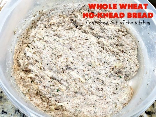 Whole Wheat No-Knead Bread | Can't Stay Out of the Kitchen | fantastic #NoKneadBread using #WheatFlour, #ProvoloneCheese & #SevenGrainCereal. Incredibly easy #HomemadeBread #recipe. #bread #ArtisanBread