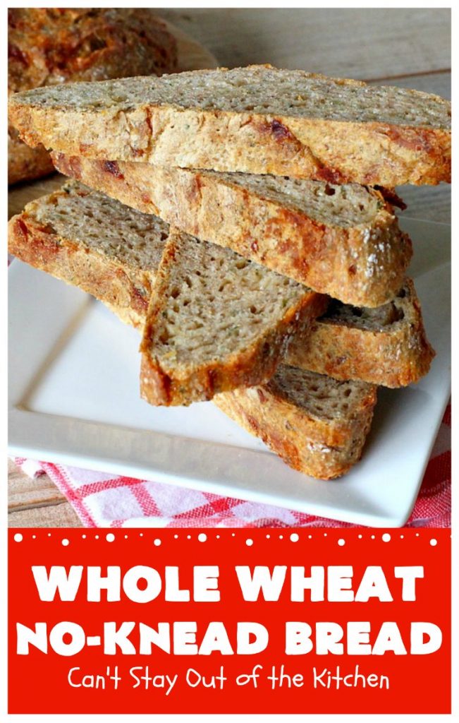 Whole Wheat No-Knead Bread | Can't Stay Out of the Kitchen | fantastic #NoKneadBread using #WheatFlour, #ProvoloneCheese & #SevenGrainCereal. Incredibly easy #HomemadeBread #recipe. #bread #ArtisanBread