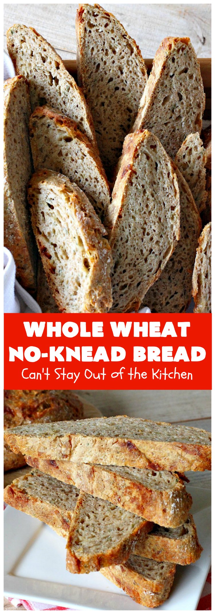 Whole Wheat No-Knead Bread | Can't Stay Out of the Kitchen | fantastic #NoKneadBread using #WheatFlour, #ProvoloneCheese & #SevenGrainCereal. Incredibly easy #HomemadeBread #recipe. #bread #ArtisanBread