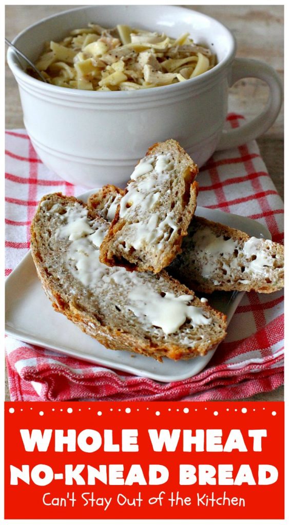 Whole Wheat No-Knead Bread | Can't Stay Out of the Kitchen | fantastic #NoKneadBread using #WheatFlour, #ProvoloneCheese & #SevenGrainCereal. Incredibly easy #HomemadeBread #recipe. #bread #ArtisanBread