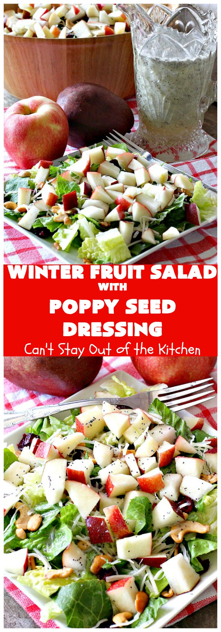 Winter Fruit Salad with Poppyseed Dressing | Can't Stay Out of the Kitchen
