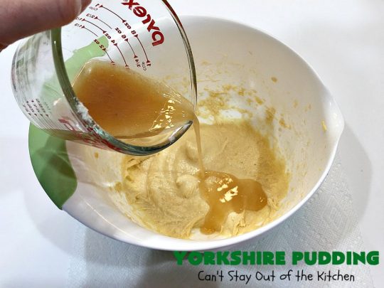 Yorkshire Pudding | Can't Stay Out of the Kitchen | this delightful "pudding" is terrific to serve with a #PotRoast dinner. Puffs up huge while baking. #bread #YorkshirePudding