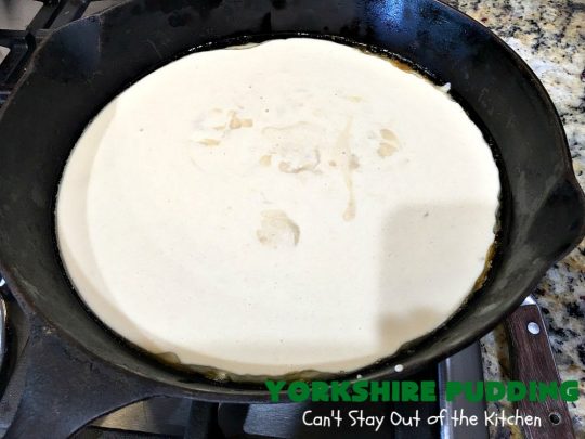 Yorkshire Pudding | Can't Stay Out of the Kitchen | this delightful "pudding" is terrific to serve with a #PotRoast dinner. Puffs up huge while baking. #bread #YorkshirePudding