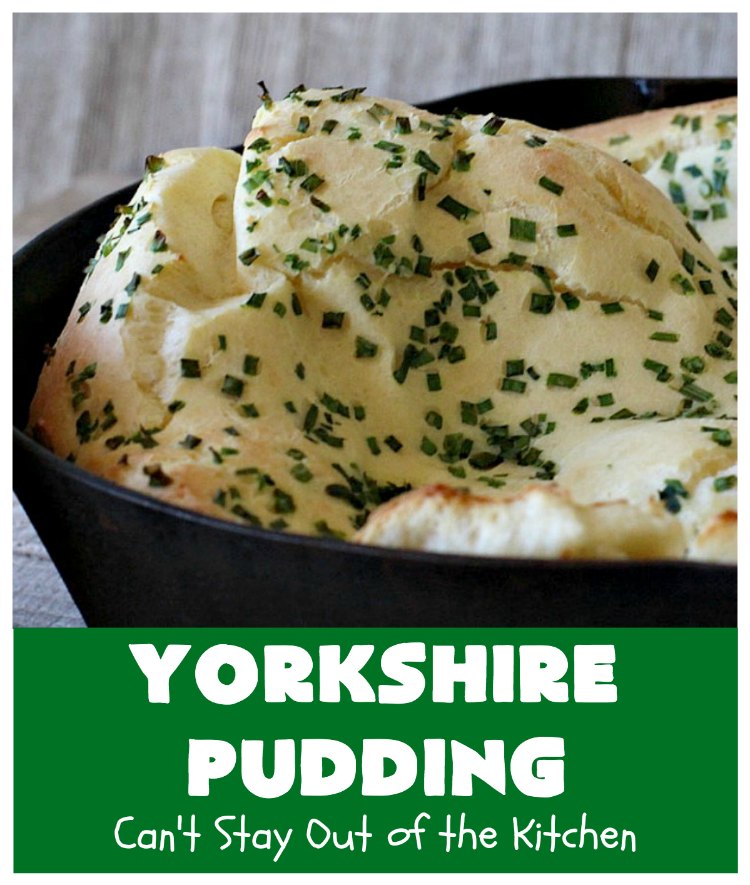 Yorkshire Pudding | Can't Stay Out of the Kitchen | this delightful "pudding" is terrific to serve with a #PotRoast dinner. Puffs up huge while baking. #bread #YorkshirePudding