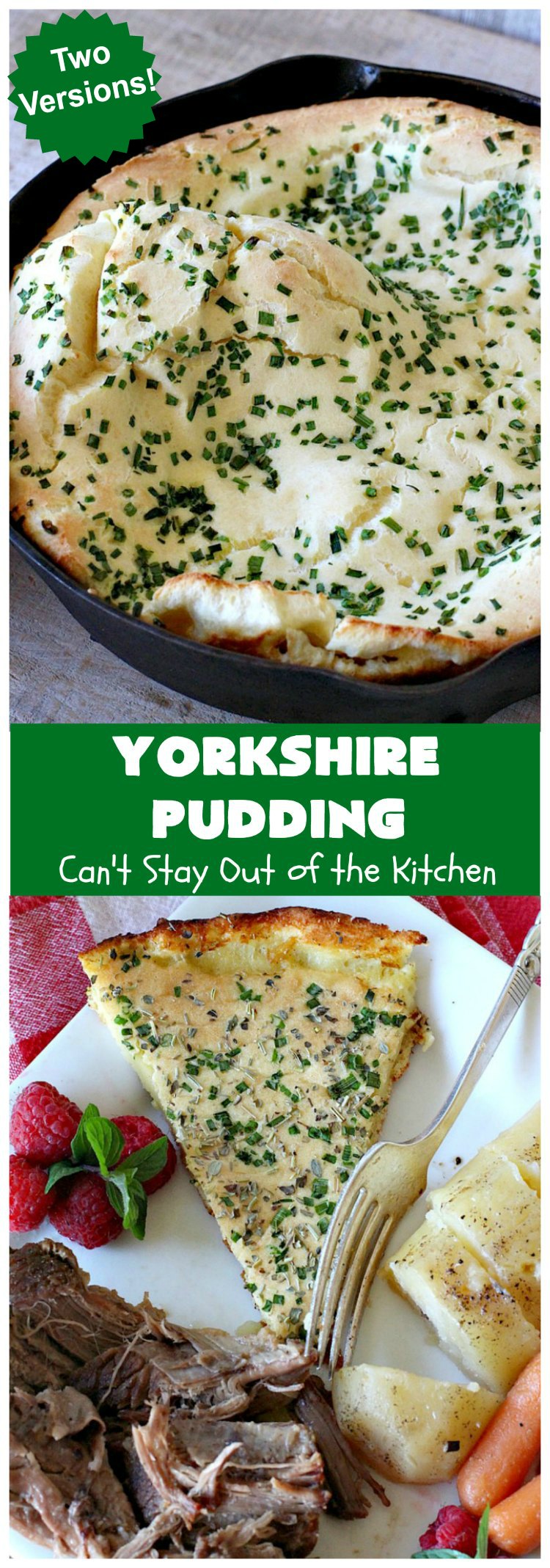 Yorkshire Pudding | Can't Stay Out of the Kitchen | this delightful "pudding" is terrific to serve with a #PotRoast dinner. Puffs up huge while baking. #bread #YorkshirePudding