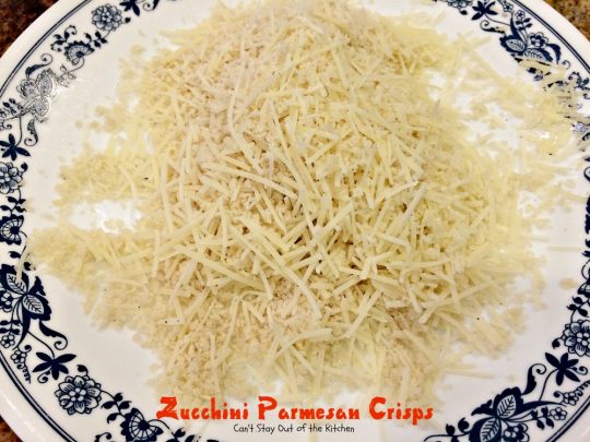 Zucchini Parmesan Crisps | Can't Stay Out of the Kitchen | this amazing #zucchini side dish is quick, easy and delicious. Everyone loves it. #parmesancheese