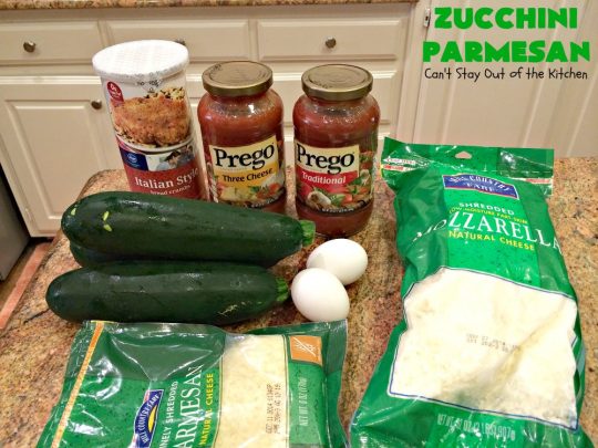 Zucchini Parmesan | Can't Stay Out of the Kitchen | this fantastic #zucchini #casserole is filled with breaded zucchini, #parmesan #cheese & #spaghettisauce. It's terrific for #MeatlessMondays or as a side dish for company & #holidays like #Thanksgiving or #Christmas.