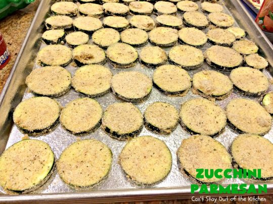 Zucchini Parmesan | Can't Stay Out of the Kitchen | this fantastic #zucchini #casserole is filled with breaded zucchini, #parmesan #cheese & #spaghettisauce. It's terrific for #MeatlessMondays or as a side dish for company & #holidays like #Thanksgiving or #Christmas.