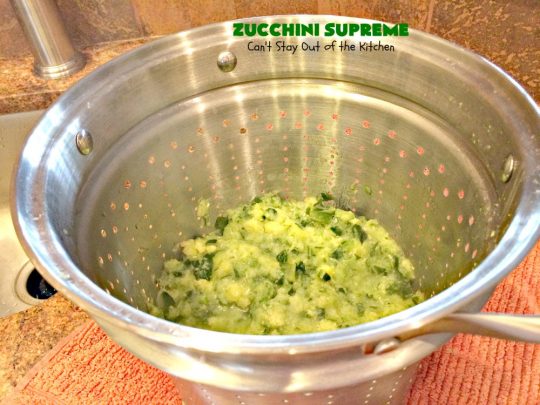 Zucchini Supreme | Can't Stay Out of the Kitchen | this fantastic side dish is easy to make and filled with #zucchini and #cheese! Perfect #casserole for #FathersDay or other #holiday menus.