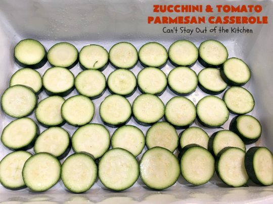 Zucchini and Tomato Parmesan Casserole | Can't Stay Out of the Kitchen | This fantastic #casserole is one of the best #zucchini side dishes you'll ever eat. It got rave reviews from our company. It has great #Italian flavor & is terrific for company or #holiday meals like #Thanksgiving. Great for #MeatlessMondays too. #tomatoes #ParmesanCheese #CheddarCheese #PankoBreadCrumbs  #ZucchiniCasserole #ZucchiniTomatoCasserole #HolidaySideDish #ZucchiniAndTomatoParmesanCasserole