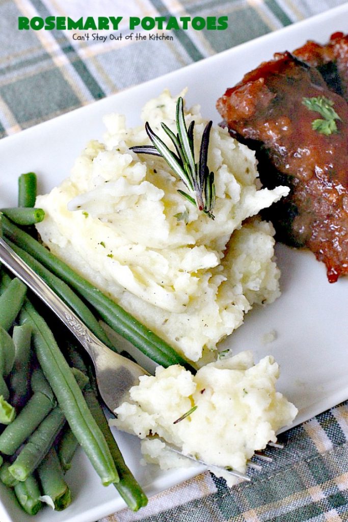 Rosemary Potatoes | Can't Stay Out of the Kitchen | quick and easy #sidedish with the wonderful flavors of #rosemary and parsley. Great for #holidays too. #glutenfree #potatoes