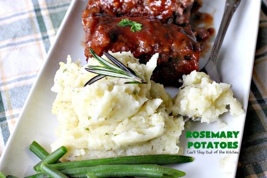 Rosemary Potatoes | Can't Stay Out of the Kitchen | quick and easy #sidedish with the wonderful flavors of #rosemary and parsley. Great for #holidays too. #glutenfree #potatoes